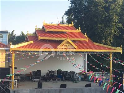 云南隴川寨子活動中心（磚紅）